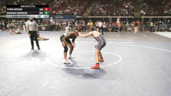 D 1 175 lbs Cons. Round 2 - Tyrie Butler, Zachary vs Braden Jennings, Benton