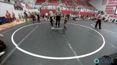 46-49 lbs Rr Rnd 1 - Lydia Kautzman, Comanche Takedown Club vs Harlow Hokit, Little Axe Takedown Club