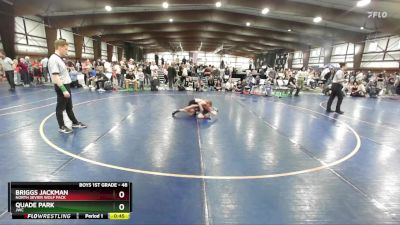 48 lbs Cons. Round 1 - Briggs Jackman, North Sevier Wolf Pack vs Quade Park, JWC