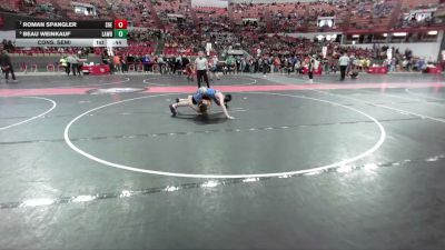 140 lbs Cons. Semi - Roman Spangler, SHED/BGC vs Beau Weinkauf, BAM Training Center