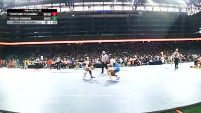 D3-150 lbs Quarterfinal - Stone Redmon, Dundee vs Fletcher Thommen, Montague