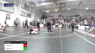 52-55 lbs Rr Rnd 4 - Hudson Waag, Keystone Wrestling Club vs Garrett Potts, Wagoner Takedown Club