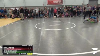 95-97 lbs Round 2 - Kayla Pence, Shenandoah Valley Wrestling Cl vs Sydney Branch, Virginia Team Predator