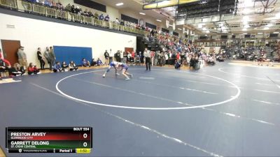 120 lbs Quarterfinal - Preston Arvey, Glenwood City vs Garrett DeLong, St. Croix Central