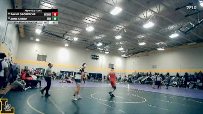 165 lbs 13th Place Match - Zane Creed, St. Pius X (Festus) vs Zayne Groetecke, Ritenour
