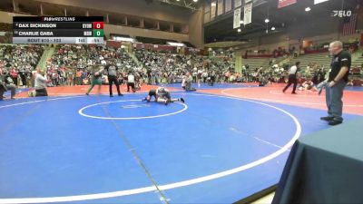 103 lbs Champ. Round 1 - Charlie Gaba, Mighty Bluebirds Wrestling vs Dax Dickinson, Gentry Youth Organization Wrestling