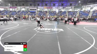 61 lbs Consi Of 4 - Uriah Gonzales, Montrose Elite vs Timber Weber, Athlos Wrestling