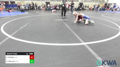 46 lbs Quarterfinal - Grant Mullen, Perry Wrestling Academy vs Stetson Manuel, Newkirk Takedown Club