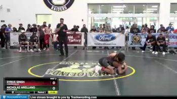 113 lbs Cons. Round 1 - Nicholas Arellano, Northview vs Syrus Singh, Laguna Hills