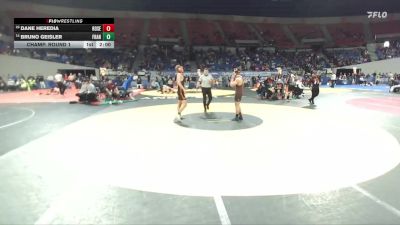 6A Boys 157 lbs Champ. Round 1 - Bruno Geisler, Franklin Boys vs Dane Heredia, Roseburg Boys