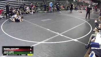 117 lbs Quarterfinals (8 Team) - Russell Goolsbey, Wyoming Twisters vs Adam Carey, Iowa USA Grey