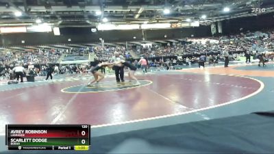 120 lbs Cons. Round 3 - Scarlett Dodge, Borah vs Avrey Robinson, LaGrande