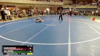 80 lbs Champ. Round 1 - Keo Keezer, Mahnomen-Waubun vs Caleb Matiash, PEM (Plainview/Elgin/Millville)