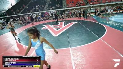 96 lbs Cross Bracket (8 Team) - Lauren Echeverria, Oregon White vs Diamond Kekahuna, Hawaii