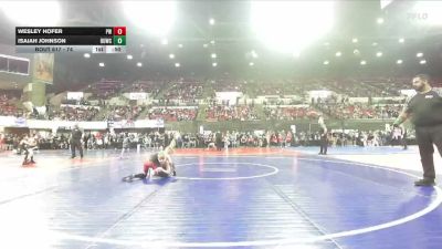 74 lbs Semifinal - Wesley Hofer, Project Wrestling vs Isaiah Johnson, Montana Disciples