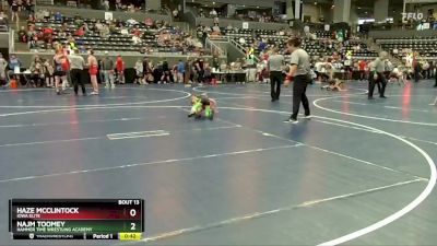 45 lbs Champ. Round 1 - Najm Toomey, Hammer Time Wrestling Academy vs Haze McClintock, Iowa Elite