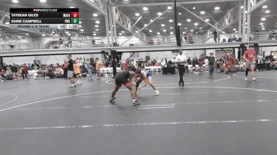 132 lbs Round 4 (6 Team) - Taysean Giles, Mat Assassins Red vs Zaine Campbell, Freakztyle Wrecking Crew