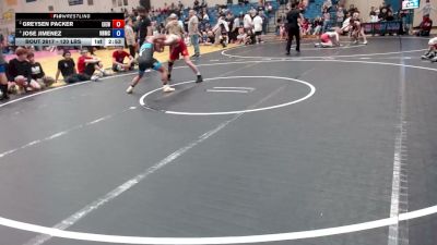 120 lbs Champ. Round 2 - Greysen Packer, East Idaho Elite Wrestling Club vs Jose Jimenez, Nyssa Bulldog Mat Club
