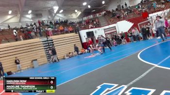 140 lbs 3rd Place Match - Madeline Thompson, Franklin Central Wrestling Club vs Hadleigh Row, Harrison Highschool