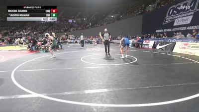 2A/1A Boys 126 Champ. Round 1 - Justin Kilman, Colton Boys vs Mckee Adams, Crane Boys