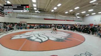 126 lbs Semis & 1st Wrestleback (8 Team) - Kade Garcia, Worland High School vs Grady Bohlander, Wheatland