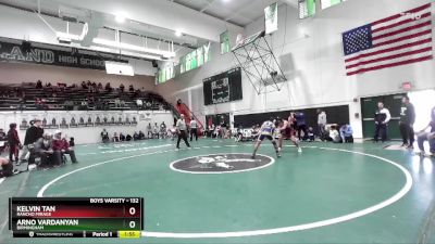 132 lbs Quarterfinal - Arno Vardanyan, Birmingham vs Kelvin Tan, Rancho Mirage