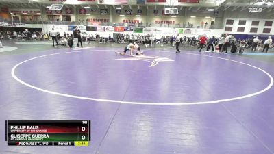 141 lbs Cons. Round 1 - Guiseppe Guerra, St. Ambrose University vs Phillip Balis, University Of Rio Grande