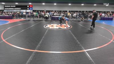 112 lbs Consi Of 32 #2 - Zainab Hijawi, NC vs Alexandria Barskiy, NJ