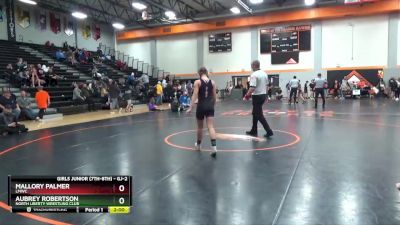 GJ-2 lbs Round 3 - Aubrey Robertson, North Liberty Wrestling Club vs Mallory Palmer, LMWC