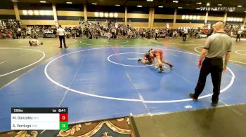 130 lbs Consolation - Max Gonzalez, Red Wave WC vs Alek Verdugo, Riverside Rascals