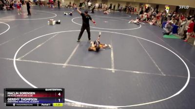 63 lbs Quarterfinal - Maclin Sorensen, MN Elite Wrestling Club vs Geremy Thompson, Owatonna Wrestling Academy