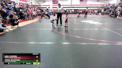 35-38 lbs Round 1 - Piper Baumann, Excelsior Springs vs Leia Cooper, Odessa Youth Wrestling