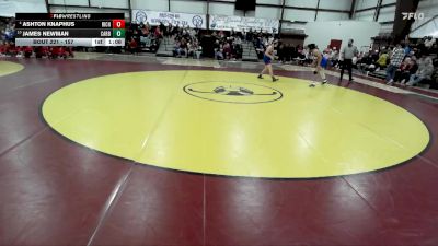 157 lbs Cons. Round 3 - Ashton Knaphus, Richfield vs James Newman, Carbon