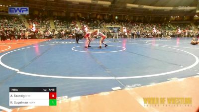 76 lbs Round Of 32 - Andrew Taussig, Greater Heights Wrestling vs Ryker Gugelman, Hawk