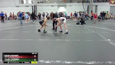 106 lbs Semis (4 Team) - Gavin Stewart, Whitted Trained Dynasty vs Tyler Campbell, New England Gold