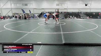 215 lbs Placement Matches (16 Team) - Cole Mirasola, Wisconsin vs Angelo Posada, California Blue