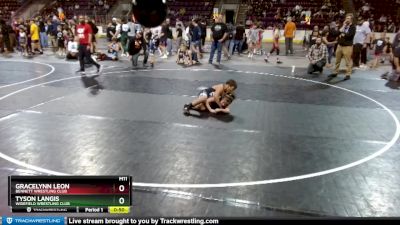 81-86 lbs Round 3 - Gracelynn Leon, Bennett Wrestling Club vs Tyson Langis, Widefield Wrestling Club