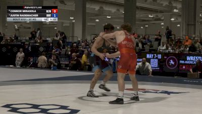 97 kg Cons. Semis - Connor Mirasola, NLWC/TMWC vs Justin Rademacher, Beaver Dam RTC/ Titan Mercury Wrestling Club
