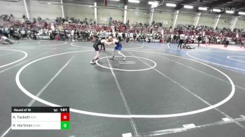 130 lbs Round Of 16 - Keegan Tackett, Norwood Mavericks vs River Hartman, Durango WC