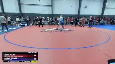 285 lbs Semifinal - Jesse Mains, Reality Sports Wrestling Club vs Burak Bowers, Washington