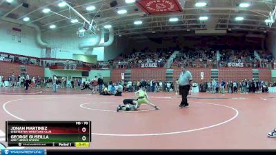 70 lbs Champ. Round 1 - Jonah Martinez, Chesterton Wrestling Club vs George Guseilla, Urey Middle School