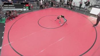 53 lbs Quarterfinal - Kaden Morales, Threshold Wrestling Club vs Hazel Grimley, California Grapplers