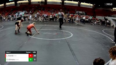 76 lbs Finals (2 Team) - Cyler Gilmore, Warner Elite vs Luca Sundo, DWA