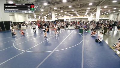 132 lbs 5th Place Match - Calin Olson, Utah vs Abraham Meraz, Utah