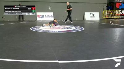 Bantam - 40 lbs 7th Place Match - Jesselle Medina, Red Star Wrestling Academy vs Samantha Ferrer