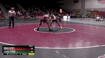 165 lbs Finals (2 Team) - Tyler Goebel, Wisconsin-La Crosse vs Brian Petry, Cornell College