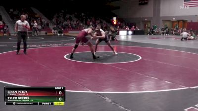 165 lbs Finals (2 Team) - Tyler Goebel, Wisconsin-La Crosse vs Brian Petry, Cornell College