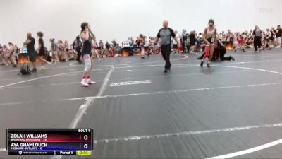 92 lbs Round 1 (8 Team) - Zolah Williams, Backyard Brawlers vs Aya Ghamlouch, Missouri Outlaws