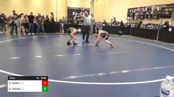 95 lbs Quarterfinal - Haydan Hood, Derry vs Adam Haines, Fox Chapel