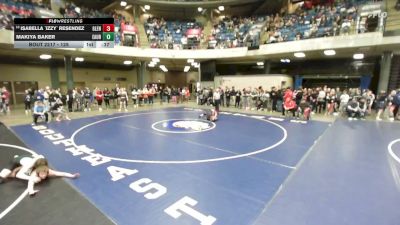 125 lbs Champ. Round 2 - Isabella `izzy` Resendez, Glenwood vs Makiya Baker, Prarie Central